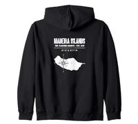 Madeira Islands Compass Vintage Zip Hoodie