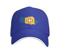 Madeira Map Flag Baseball Cap Running Sports Caps OneSize Adjustable Dad Cap Polyeste Classic Golf Tennis Hat Outdoor Sport Hats Blue