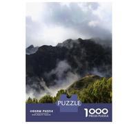 Madeira Mountains Clouds(无水印)(0C3DD) Travel Puzzle 1000 Pieces, Romantic City Break Scene, Interlocking Paper Pieces, Family Night Game for Home Décor Fans, 38x26cm/1000pcs