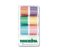 Madeira 'Opal' 8010 Embroidery Box with 8 Metallic Bobbins of 200 m Each