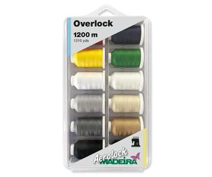 Madeira Overlock Box Aerolock No.125 12 x 1,200m Solid Colours Polyester Grey