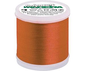 Madeira Polyneon 40 | Machine Embroidery Thread | 440 Yards | 9845-1937 | Neon Tangerine