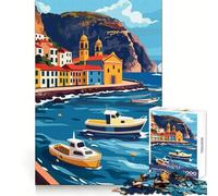 Madeira Portugal 1000 Piece Jigsaw Puzzles for Adults Jigsaw Mental Boost Precise Edge Fun Challenge Xmas Idea (38x26cm)