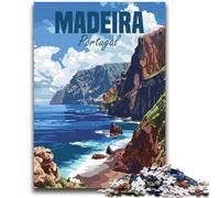 Madeira Portugal Coast 2000 Piece Jigsaw Puzzles for Adults, Educational Games DIY Toys with Matching Poster And Trivia Sheet for Age 14+ 2000pcs(70x100cm)