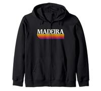 Madeira Portugal Retro Graphic Zip Hoodie