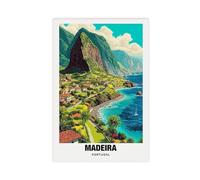 Madeira, Portugal Travel Print Canvas Poster Bedroom Decor Landscape Office Room Decor Gift 12x18inch(30x45cm)