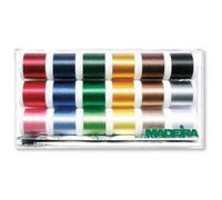 Madeira Rayon No.40 Clear Box x, 18 Spools Multi, 200m per Spool