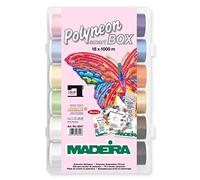 Madeira Smartbox Polyneon No.40 18 x 1,000m Spools Embroidery Thread +Needles