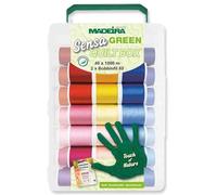 Madeira Thread Assortment Box - Yarn, Sensa Green, 40 Quilting & Embroider Thread, 1100 Yards Each, Natural Fiber, Large Soft Carry Case