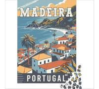 Madeira's Enchanting Beauty 1000 jigsaw puzzle | fun gift for dad to enjoy in his spare time at the weekend as a relaxing break from work and daily stress38x26cm