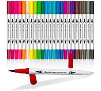 Madeki Dual Tip Colouring Pens Brush Pens Felt Tip Pen for Adult Colouring Books Calligraphy, Drawing, DIY Projects, Journaling, Scrapbooking, Painting, 24 Colors