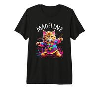 Madeline Dancing Kitty Cat Design for Girls Name Madeline Premium T-Shirt