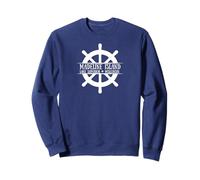 Madeline Island Lake Superior Wisconsin Ship Wheel Sweatshirt
