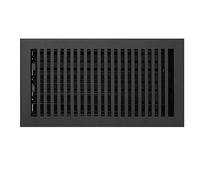 Madelyn Carter Contemporary Vent Cover, Solid Cast Aluminum Interior, Controls Air Flow, 6 x 12 inches (Overall Face: 7.25 x 13.5 inches), Matte Black