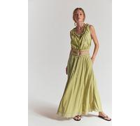Madelyn Cotton Maxi Skirt Set at Free People in Overdye Palm Oasis, Size: Small - female