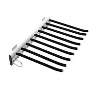 Madelynn Extendable Pants Holder 9 Rods Pull Out Pants Rack Left 14-16kg Load Capacity Wall Mount Pull Out Clothes Rail with Push-Pull Ring for Bedroom Wardrobe, Student Dormitory