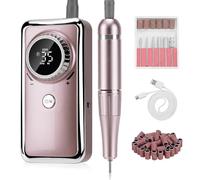 Madenia Rechargeable Nail Drill 35000RPM Professional, Electric Nail Files Portable USB e File for Acrylic Nails Gel, Adjustable Speed Electric Manicure and Pedicure Set with 6 Drill Bits