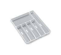 madesmart 29106 White Plastic 6-Compartment Storage Tray, 41 x 33 x 4.5 cm