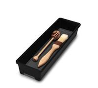 madesmart Antimicrobial Classic 12 x 3 Bin, Drawer Organizer, Multi-Purpose Home Organization, EPA Certified, Carbon, PremiumCarbon