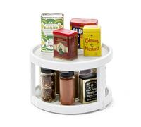 madesmart Classic 10" Twin Turntable - White | CLASSIC COLLECTION | Kitchen Organizer | Easy to Spin | Non-slip Lining and Rubber Feet | Easy to Clean | BPA-Free