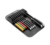 madesmart Classic Large Knife Mat Drawer Organizer, Carbon