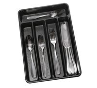 madesmart Silverware Tray-CARBON COLLECTION Antimicrobial, Soft-Grip Lining & Non-Slip Rubber Base & BPA-Free, Mini