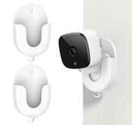 MADGININE 2 Pcs No Drill Camera Wall Mount Compatible with Ring Indoor Cam(1st Gen and 2nd Gen), Strong Adhesive Wall Mount Blink Camera Mount Easy to Install No Drilling (White)