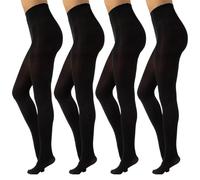 MADGININE 4 Pcs 100 Denier Black Tights for Women, Warm, Comfortable and Stretchy, Suitable for Autumn and Winter