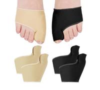 MADGININE 4 Pcs Bunion Corrector Bunion Corrector Big Toe Straightener Separators Corrector for Women Suitable for Non-Surgical Correction of Bunion Day and Night and Blisters Prevention(Skin Black)