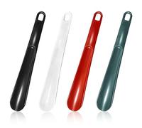 MADGININE 4 Pcs Shoe Horn Long Handled, 25cm Shoe Horn,Long Shoe Horn,Long Handled Shoe Horn,Long Shoe Horns for Men,Travel Shoe Horn Lazy Shoe Helper for Men,Women,Children and The Elderly Disabled