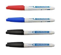 MADGININE 4-Piece Hole Marker Spray Pen Set, Extra-Long 30mm Nib, Waterproof, Black, Red, Blue, White, Deep Hole Marker, Permanent Markers for Carpenters, Builders, Construction