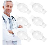 MADGININE 6 Pcs Eye Shield After Cataract Surgery, Breathable Eye Shield for Adults and Kids, 9 Hole Protective Plastic Eye Patch for Eye Surgery Covering