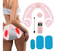 MADGININE Booty Trainer Bum Trainer Buttock Muscle Stimulator Booty Trainer for Women Bring Buttocks Gel 3 Pieces for Men Women Ems Glute Trainer with 6 Modes for Gym at Home Shape Fitness (Pink)