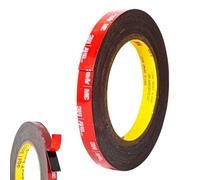 MADGININE Heavy Duty Double Sided Tape 3m x 12mm Red, Ideal for DIY, Repair, Installation and Crafts, Water Resistant, Bonds to Glass, Metal, Wood, Plastic