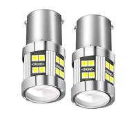 MADGININE P21w Led Bulb 2 Pack Led Reverse Light Bulbs, 1156 Ba15s LED Bulb White 6000K 6W 12V-24V DC10-30V Super Bright for Reversing Lights,Brake Drl Lights,Rear Fog Lights (Pack of 2)