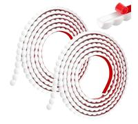 MADGININE Peel and Stick Moulding Trim 6m 3D Pearl Shape Flexible Peel and Stick Wall Trim for Walls Cabinet Bathroom Mirror Frames Background DIY Home DéCor (White, 10 × 5mm)