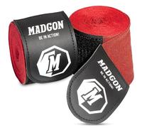MADGON Boxing Wraps with high-grade Hook and Loop Strap and Thumb Loop - 3m / 3,8m / 4,5m - Durable Hand Wraps for MMA, Boxing, Kickboxing, Sparring - Wrist Wraps - Excellent Sweat Absorption