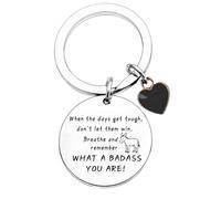 MADHAHEFU Affirmations For a Badass Positive Donkey Keyring Gifts Badass Gifts For Women Motivational Gift For Friends Women