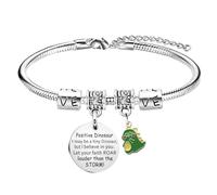 MADHAHEFU Emotional Support Dinosaur Gift Funny Dinosaur Bracelet Inspirational Gifts For Daughter Friends Christmas Birthday Gifts Good Luck Cheer Up Positive Gift For Friends