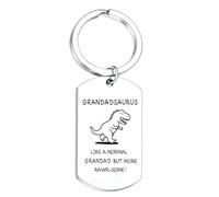 MADHAHEFU Funny Daddy Grandad Gifts Grandadsaurus Keyring Daddysaurus Keyring From Daughter Son Christmas Birthday Gift For Daddy Grandad (Grandadsaurus)