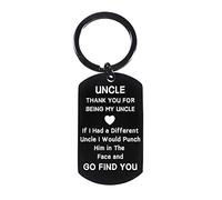 MADHAHEFU Funny Keyring for Uncle - Perfect Father's Day, Birthday Gift from Niece or Nephew