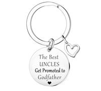 MADHAHEFU Godfather Keyring Godfather Proposal Gifts Baptism Gift First Communion Gifts For Godfathers