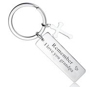 MADHAHEFU Grandpa Gifts Grandfather Grandad Keyring Birthday Gifts Grandpa Birthday Gift from Granddaughter Grandson