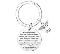 MADHAHEFU Guardian Angel Gifts Angel Keyring Believe in Yourself Keychain Inspirational Gifts for Women Thinking of You Gift
