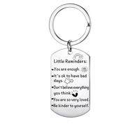 MADHAHEFU Little Reminders Keyring Mental Health Gifts For Women Inspirational Keyring Positive Affirmations Anxiety Relief Motivational Wellbeing Present Self Care Mindfulness Cheer Up Gift