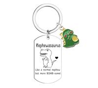 MADHAHEFU Nephew Keyring Nephewsaurus Funny Dinosaur Gift for Nephew Birthday Gift from Aunt/Uncle