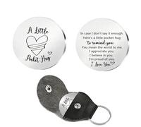 MADHAHEFU Pocket Hug Token Keyring A Little Pocket Hug - Romantic Gift for Lover, Long Distance Relationship Gifts for Boyfriend/Girlfriend