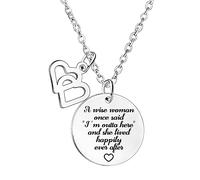 MADHAHEFU Retirement Gifts Leaving Gifts For Colleagues Friendship Gifts Birthday Gifts Christmas Gifts Goodbye Gifts For Colleagues Women A Wise Women Once Said Necklace (A wise woman once said)