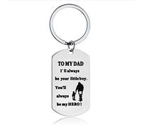 MADHAHEFU To My Dad Keyring Dad Son Keyring Dad Gifts for Dad Father’s Day Gifts for Dad Birthday Gifts from Son Daddy Keyring Dad Present
