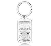 MADHAHEFU To My Granddaughter Keyring Granddaughter Christmas Birthday Gifts Inspirational Gifts I Love You Gifts for Granddaughter Gifts from Grandad Granddaughter Present